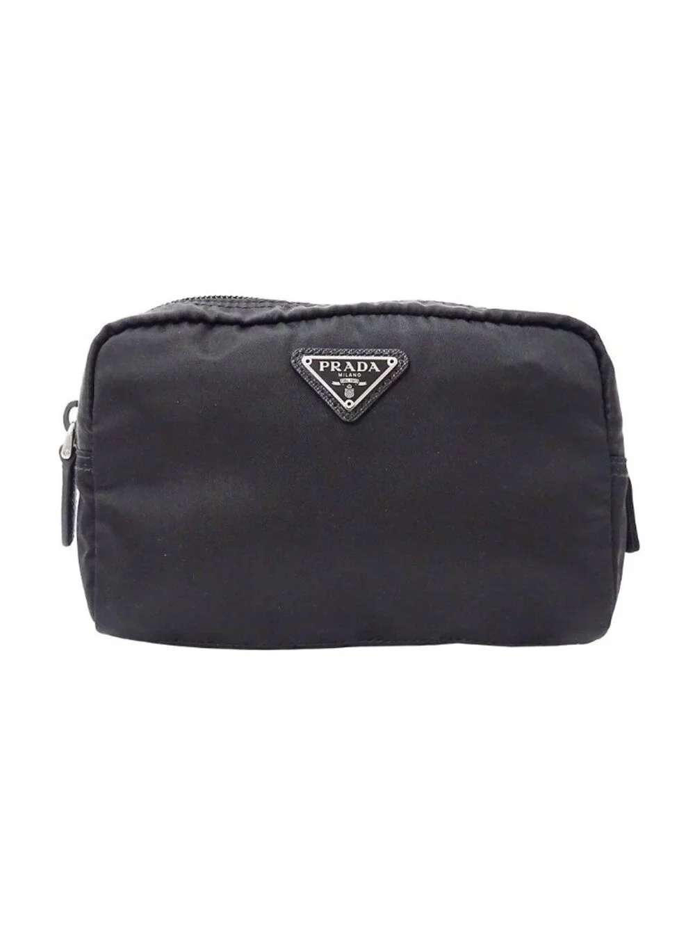 Prada Pouch Nylon Black Makeup Case Simple Daily